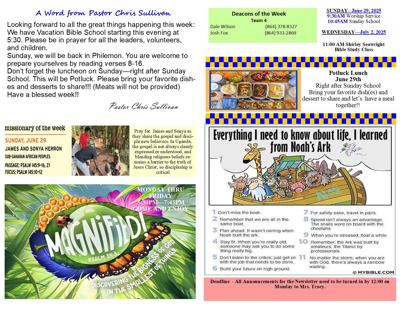 06-29-2025 Newsletter