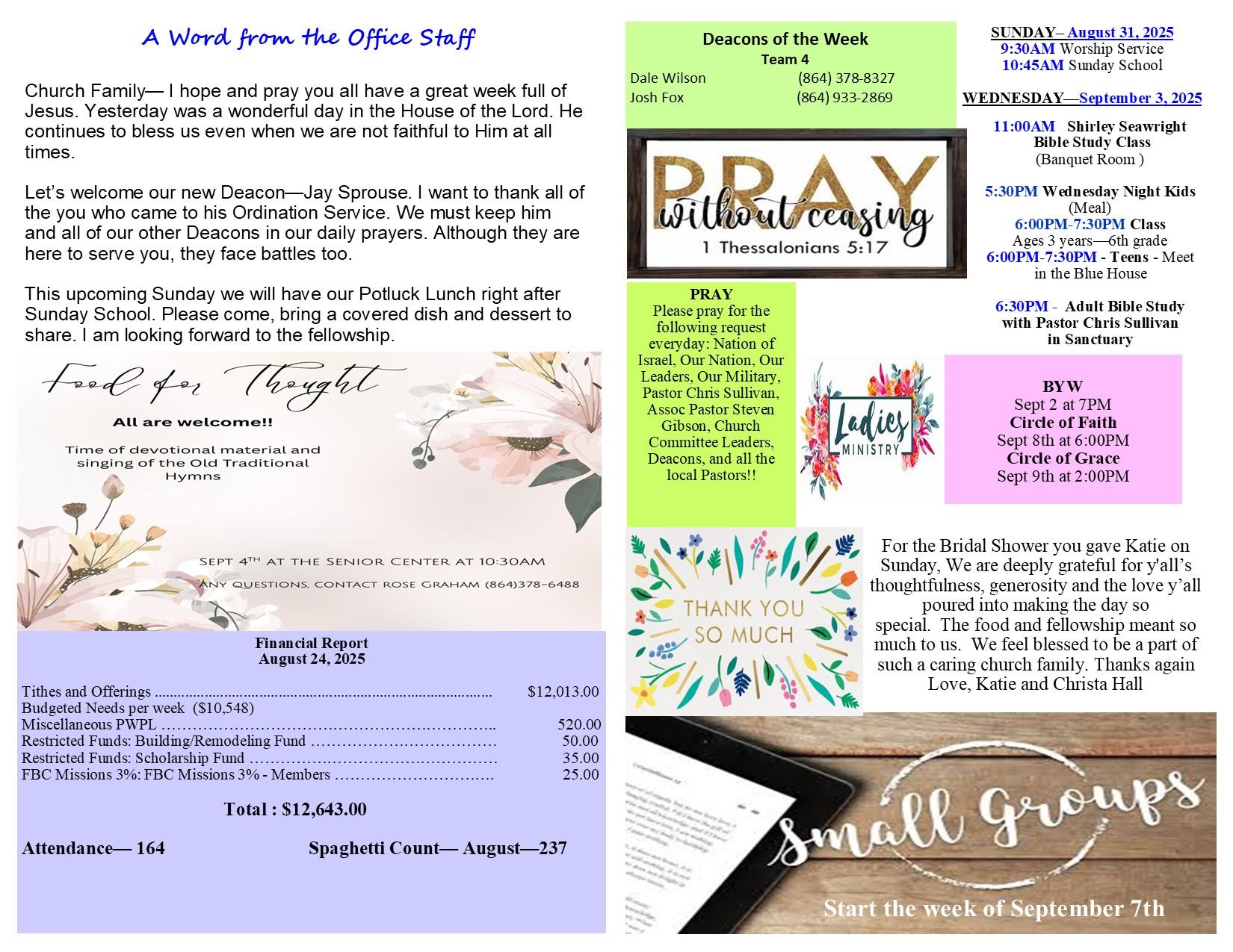 08-31-2025 Newsletter
